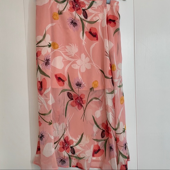 Topshop Pink and White Floral Skirt - Picture 6 of 9